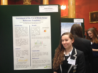 Eilidh presenting poster at RCPE